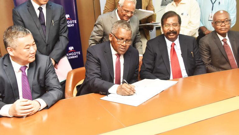 Dangote, Sinoma Sign Agreement On New 6Mta Cement Plant In Itori, Ogun State