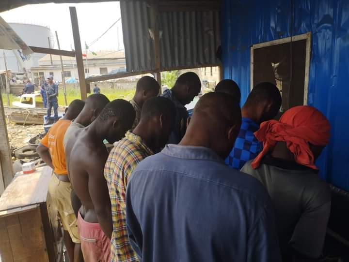 NSCDC LAGOS UNMASKS OIL THIEVES’ NEW TRICKS; RECOVERS STOLEN DIESEL, BOATS WITH 54 BAGS OF CANNABIS SATIVA, OTHERS 